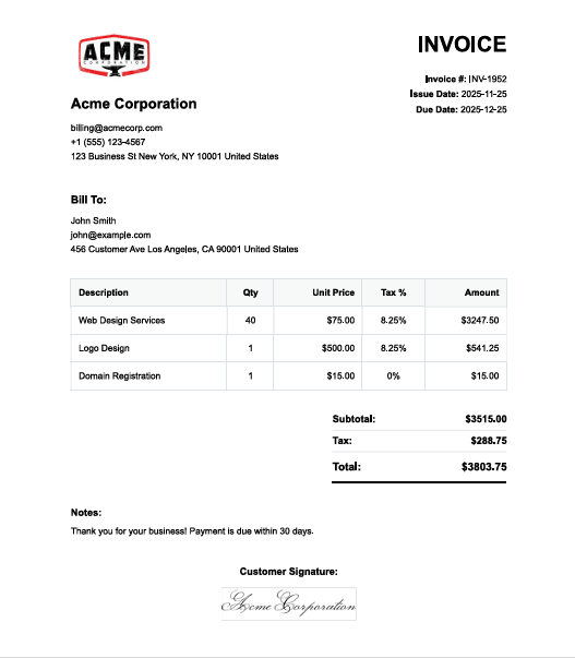Invoice Template