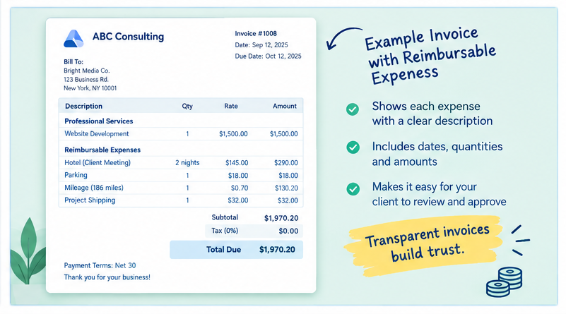 Expense Invoice Example
