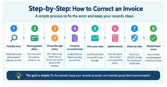 Incorrect invoice meaning