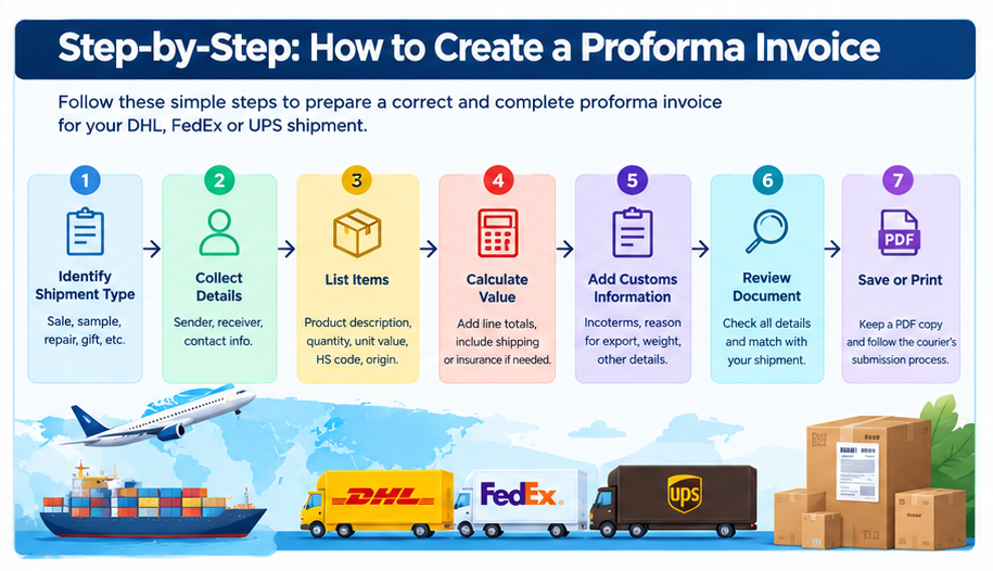 how to create Proforma Invoice